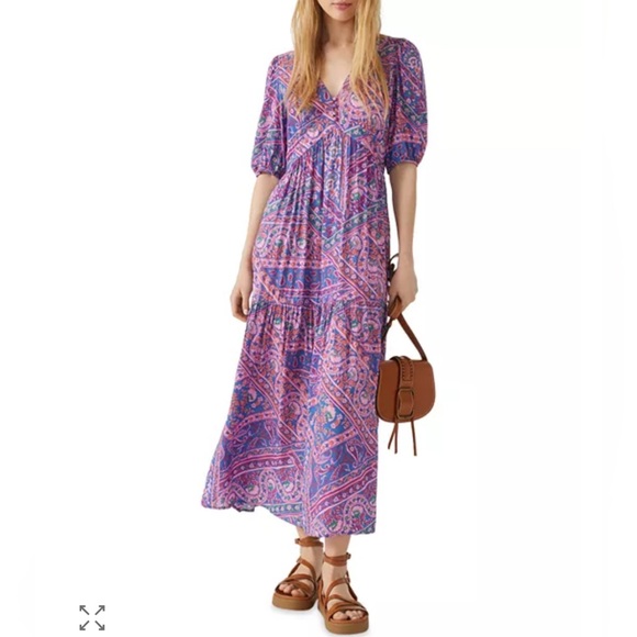 ba&sh Falba V Neck Maxi Dress - Picture 1 of 10